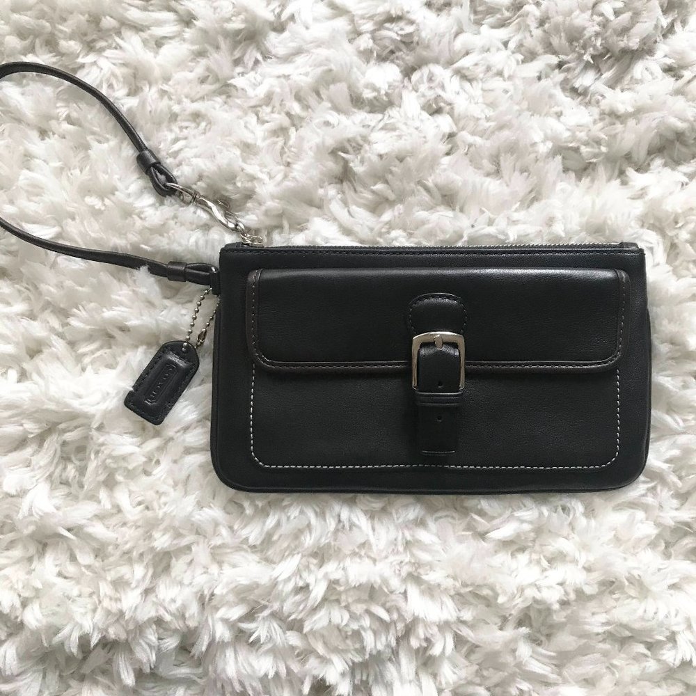 Coach Leather Wristlet with Buckle *New*